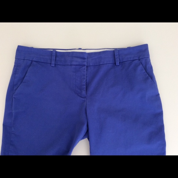 J. Crew bright blue Cafe Capri. Size 8 petite - Picture 3 of 4